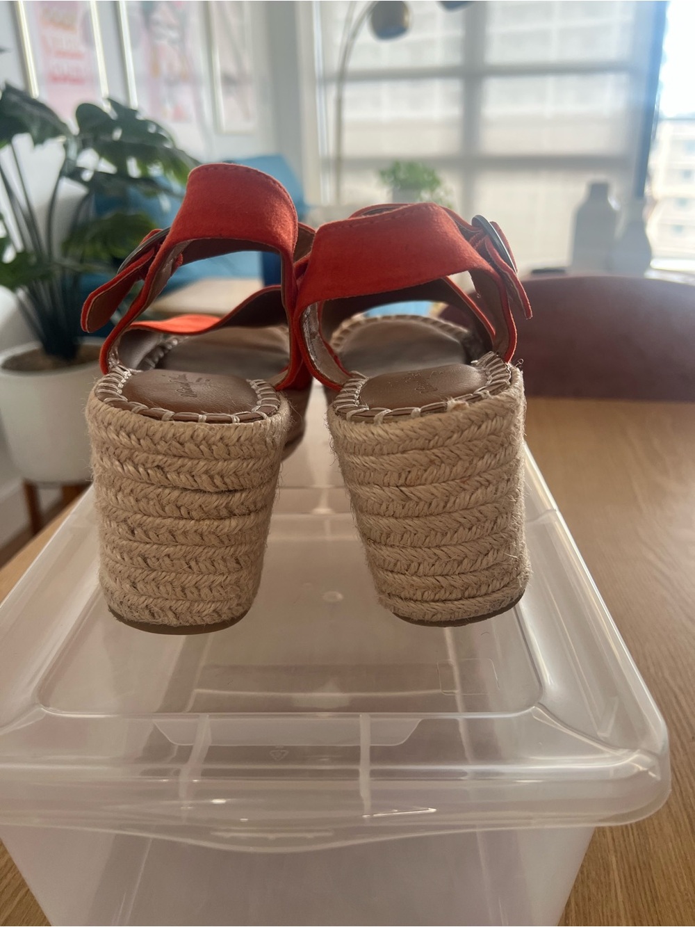 Universal Thread Suede Platform Espadrille Sandals in Orange - Picture 2 of 4